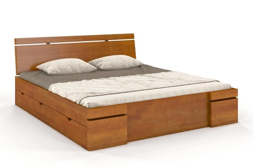 Dřevěná postel Sparta Maxi 160x220 s prostornými zásuvkami do ložnice na míru