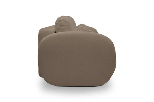 Rozkládací pohovka Salby pro 3 osoby s funkcí spaní hnědá do obýváku moderní