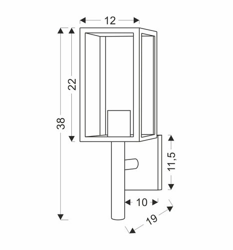 Venkovní nástěnné svítidlo Hosta moderní černé hliníkové na terasu CANDELLUX