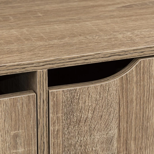 Komoda Kali úzká moderní dřevěná do předsíně 100 cm přírodní 6 zásuvek