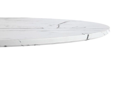 Jídelní kulatý stůl Verden bílý mramor moderní na jedné noze 80 cm Intesi