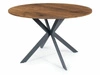 Kulatý jídelní stůl Talizman 90 cm černý ořech moderní industriální Intesi