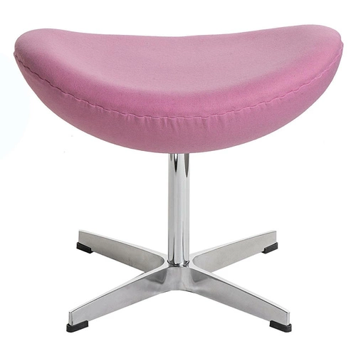 Otočný taburet Egg růžový kašmír Premium D2.DESIGN čalouněný podnožník do obýváku glamour