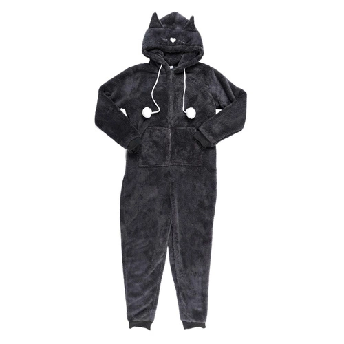 Onesie Cat suit velikost L šedá