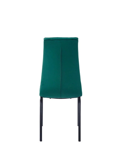 Jídelní židle Ezara Intesi čalouněná zelený samet moderní na černých nohách