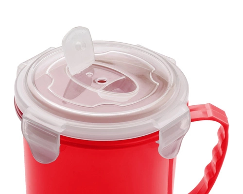 Intesi hrnek na polévku 630ml červený box na oběd do práce a školy do mikrovlnky