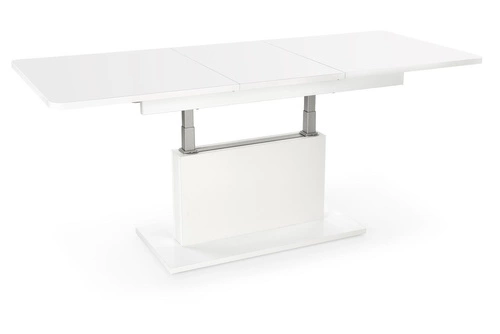 Rozkládací jídelní stůl Setty bílý mat moderní s nastavitelnou výškou Intesi
