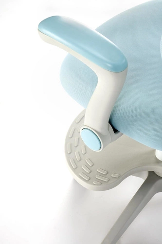 Otočná kancelářská židle Menara modrá čalouněná s podnožkou a nastavitelnou výškou Intesi