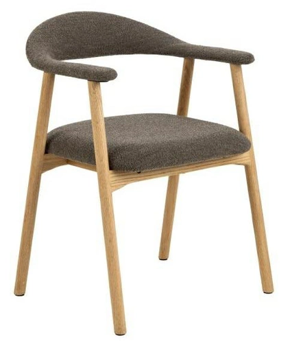 Čalouněná jídelní židle boho Addi Actona hnědý dub s područkami