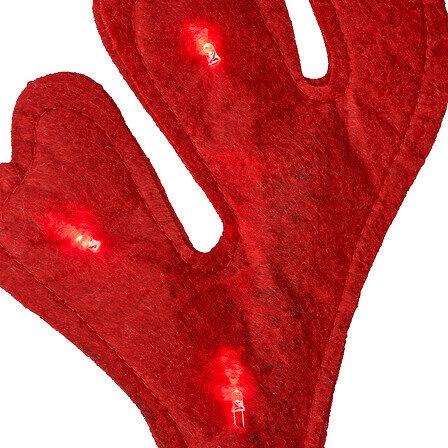 Světelný sobí čelenka LED červená/zelená