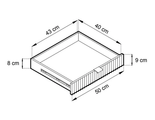Toaletní stolek Delicious černý rýhovaný se zásuvkami moderní do ložnice 104 cm Intesi