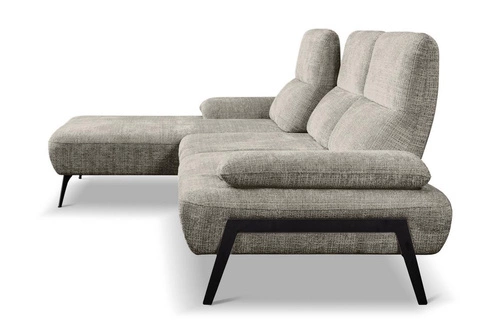 Rohová sedací souprava Rasmus moderní šedá levá s nastavitelným opěradlem do obýváku Intesi