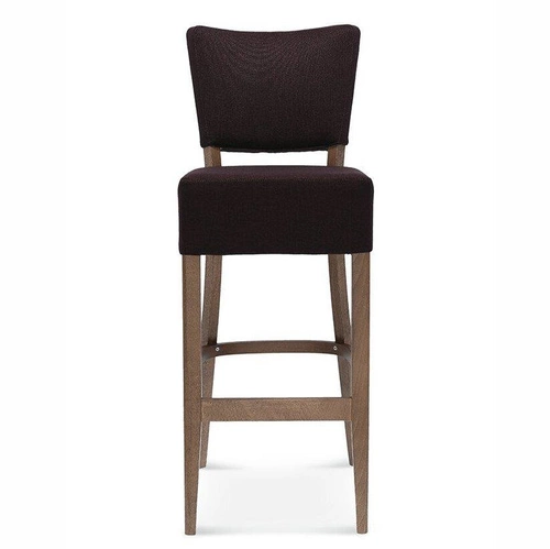 Dřevěný barový stolička Tulip.2 FAMEG na míru, kožený s opěrkou do kuchyně a jídelny