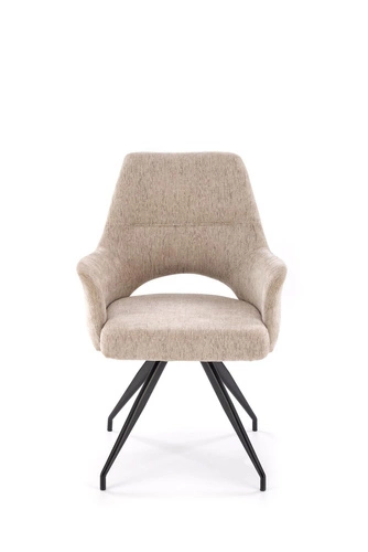 Otočná čalouněná židle Naty béžová Intesi do kanceláře a obýváku moderní s područkami