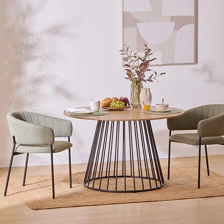 Kulatý stůl Rayo jasan/ černý