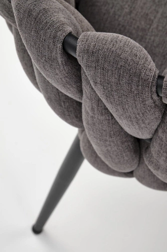 Čalouněná židle Wendy z veluru do jídelny a obýváku moderní glamour šedá Intesi