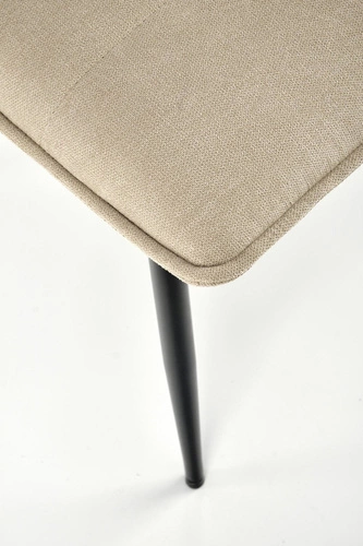 Čalouněná jídelní židle Noelle Intesi béžová moderní na černých nohách do jídelny a obýváku