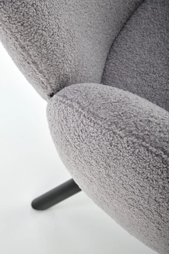 Otočená čalouněná židle Paulett Intesi s područkami šedá do obýváku a jídelny