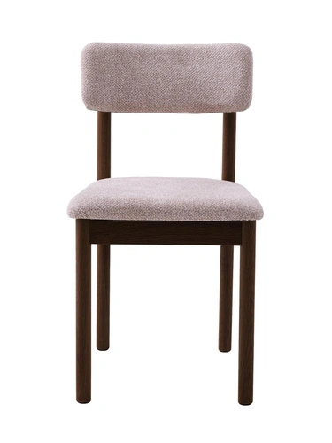 Jídelní židle Canora čalouněná v pískové barvě na dubových nohách