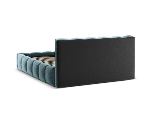 Čalouněná postel Lupine Blue Jeans 140x200 s úložným prostorem moderní do ložnice