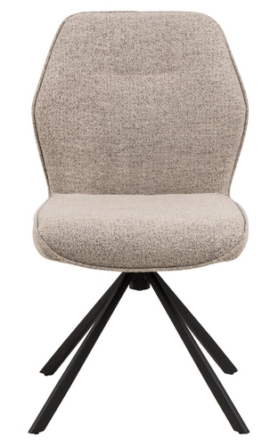 Otočná čalouněná židle Miren Spin Noir v béžové barvě s černou podstavou