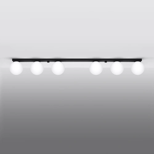 Stropní svítidlo YOLI 6 černé moderní kovové do obýváku nebo ložnice SOLLUX