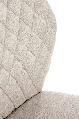 Čalouněná jídelní židle Honorine béžová moderní s černými nohami Intesi