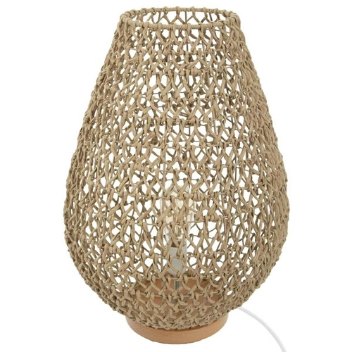Stolní lampa Etel 55 cm skandinávská s dřevěnou základnou do obýváku a ložnice boho