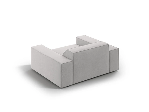 Moderní sametové křeslo s područkami Jodie Light Grey do obýváku