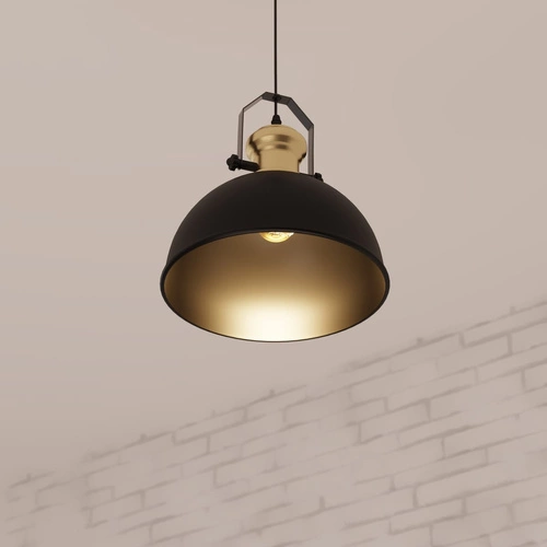 Závěsné svítidlo Flower černé kovové industriální nad stůl do obýváku a kuchyně Atmosphera