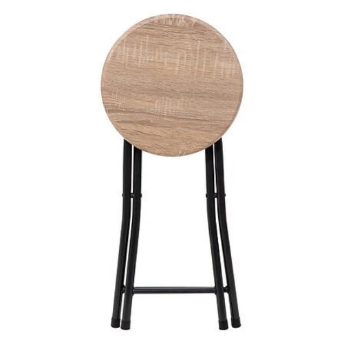 Skládací stolička 5five simply smart s dřevěným efektem do kuchyně, moderní, černo-přírodní