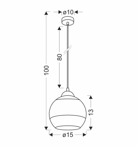 Závěsná lampa Contessa černá 1x40 E27 zlaté stínítko