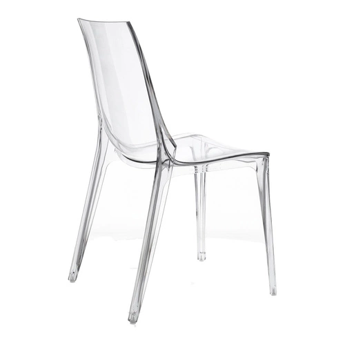 Průhledná jídelní a zahradní židle SCAB Design moderní stohovatelná z plastu