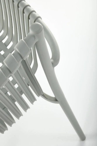 Zahradní plastová židle Nathan Intesi šedá, moderní, snadno čistitelná, stohovatelná