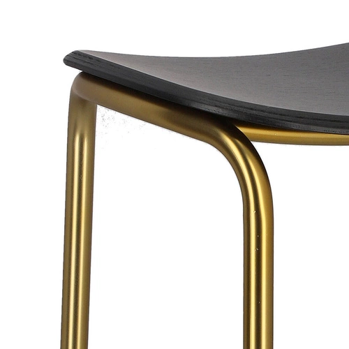 Barová stolička bez opěradla TRICK wood 65 cm černo-zlatá moderní do kuchyně a jídelny SCAB Design