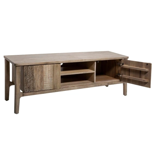 Rustikální dřevěný TV stolek z akácie Banila Atmosphera 150 cm do obýváku volně stojící
