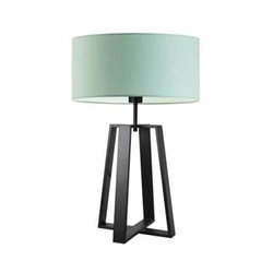 Noční lampička Thor moderní s mátovým stínidlem na černé konstrukci 61 cm