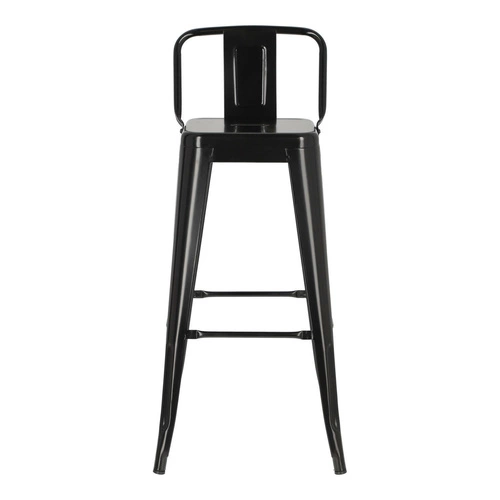 Židle barová Paris Back short 75cm black insp. Tolix Výprodej