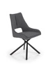 Šedá čalouněná jídelní židle Intesi Clutter, moderní, s kovovými nohami