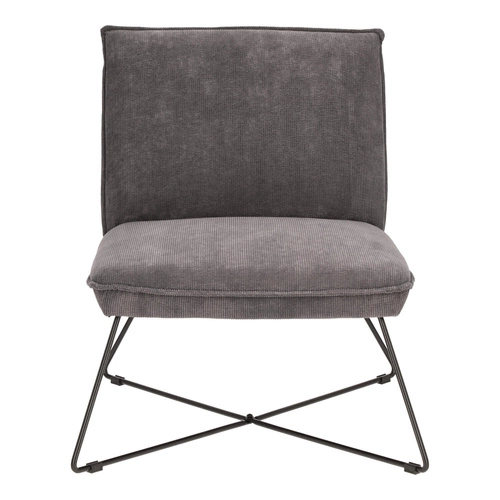 Šedé křeslo Moana z manšestru do obýváku moderní skandinávský snadno čistitelný