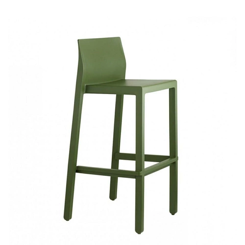 Barová židle Kate moderní bílá 75 cm s opěrkou do kuchyně a na zahradu stohovatelná SCAB Design