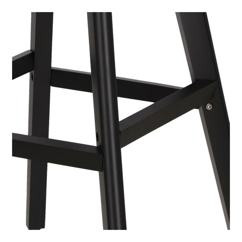 Barová židle Norden wood černá vysoká PP šedá