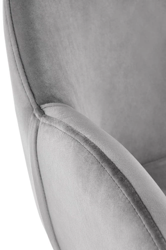 Jídelní židle Manon čalouněná sametem šedá s područkami moderní Intesi