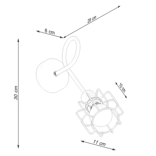 Nástěnné svítidlo BELUCI 1S černé moderní kovové s otočným stínidlem do obýváku a ložnice