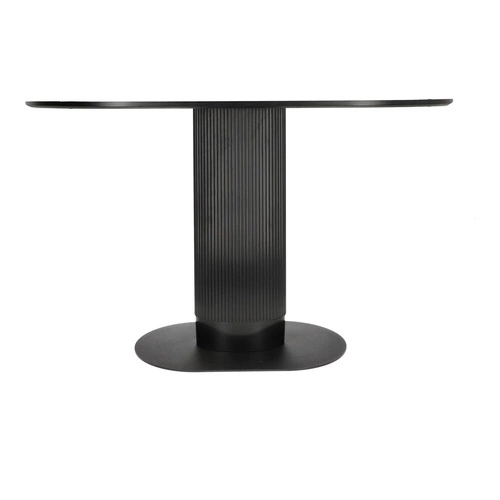 Jídelní stůl Maxim černý oválný moderní na jedné noze 120x70 cm Intesi