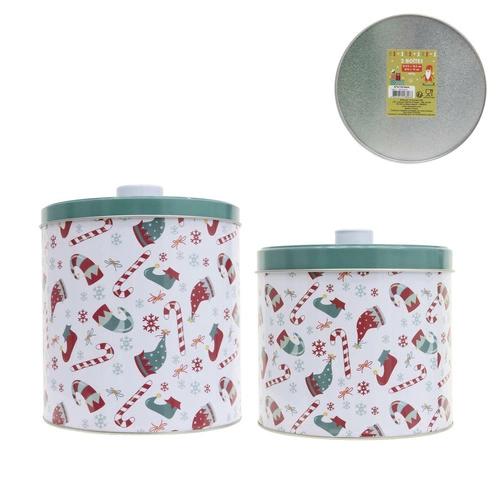 Sada 2 kovových vánočních krabiček Intesi dekorace do kuchyně