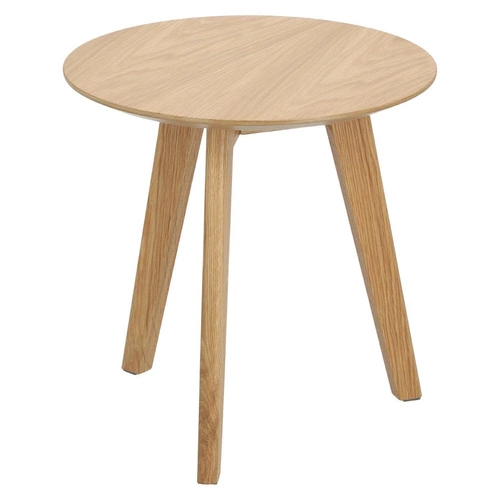 Kulatý dřevěný konferenční stolek Sano Intesi dub přírodní skandinávský do obýváku 40 cm