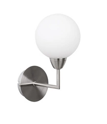 Nástěnné svítidlo Logos moderní bílé skleněné stínidlo stříbrné do ložnice a obýváku CANDELLUX