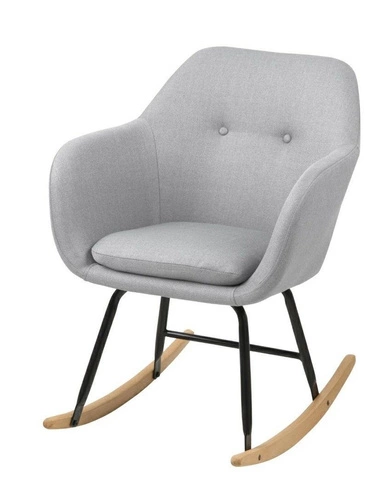 HOUPACÍ KŘESLO EMILIA šedé světlé