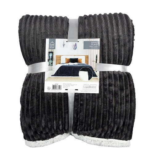 Hřejivá a měkká šedá deka Sherpa Intesi 180x220 na postel a pohovku do obýváku